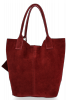 GEANȚĂ DIN PIELE shopper bag Vittoria Gotti vișiniu V5190